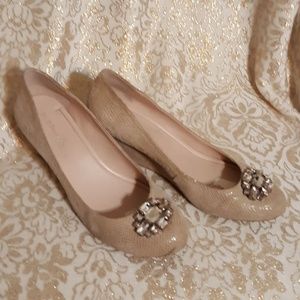 BCBGeneration snake skin textured wedges